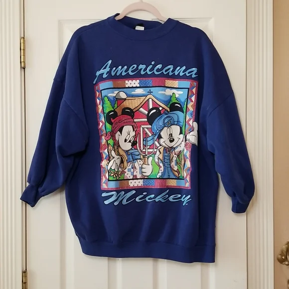 Disney　MICKEY TAG SWEAT TOP by Ameri Disney - Mickey Super Awesome Full Zip Hoodie Sweatshirt
